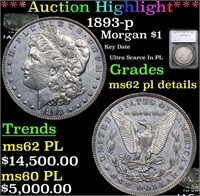 ***Auction Highlight*** 1893-p Morgan Dollar $1 Gr