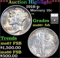 ***Auction Highlight*** 1916-p Mercury Dime 10c Gr