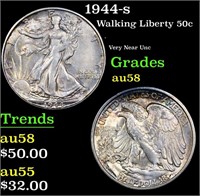 1944-s Walking Liberty Half Dollar 50c Grades Choi