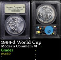 1994-d World Cup Modern Commem Dollar $1 Graded ms