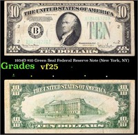 1934D $10 Green Seal Federal Reserve Note (New Yor