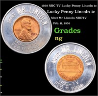 1959 NBC TV Lucky Penny Lincoln 1c Grades NG