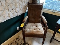 WOODEN CHAIR WITH SUEDE