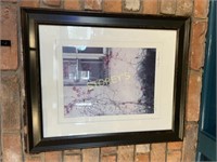 Signed "Red Ivy Window" Picture - 20 x 24