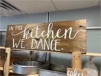 Wooden Kitchen Sign - 36 x 11