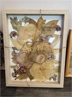 NEW Framed Dried Flower Picture - 12 x 15