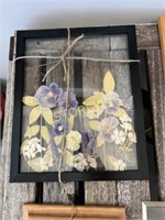 Framed Dried Flower Picture - 9 x 11