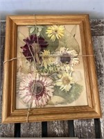 Framed Dried Flower Picture - 10 x 12