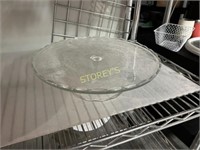 12" Glass Cake Display Plate