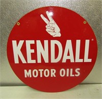 Kendall Motor Oil Double Sided Sign 24" Round