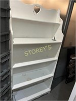 5 Tier White Pantry Bookcase - 36 x 12 x 72