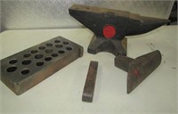 Antique Anvil Iron Worker Tools Set