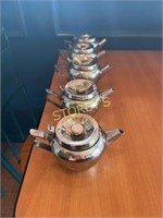5 S/S Tea Pots