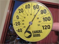 Large 18" Vintage Cargill Seeds Thermometer NICE