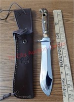 PUMA White Hunter Knife, leather sheath