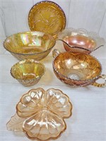 Amber Carnival Glass - Bicentennial Plate