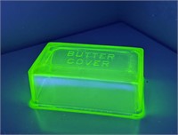 Uranium Glass 1lb Butter Cover