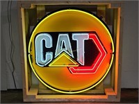 New/Unused CAT 36" Round Neon Sign