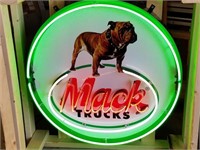 New/Unused Mack Trucks 36" Round Neon Sign