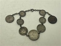 Antique Coin, Silver ( Actual) Bracelet