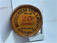 Northwestern Steel & Wire Co. Wire Nail Keg