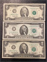 Collection of 2 Dollar Bills