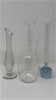 Midcentury Glass Vases Swung Vase Handblown