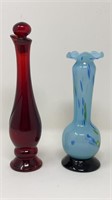 Swung Vase Decanter Art Glass Japan Vase