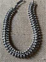 Vtg Sterling Silver  Heavy Chain Bracelet