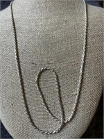 30in Sterling Silver Rope Chain Necklace