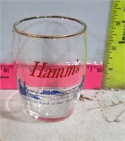 Hamm's Gold Rim Beer Glass