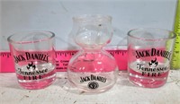 Jack Daniel's Shot Glasses and Whiskey Water