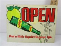 ORIG 1970s  SQUIRT COLA DOUBLE SIDED