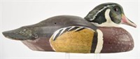 Lot #3006 - Carved Wood Duck drake decoy signed