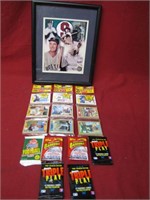 Unopened Baseball Packs & Ted Williams Picture