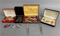 Lot of Presentation Pins and Jewelry
