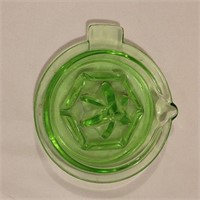 Vtg Green Vaseline Uranium Glass Juicer Reamer