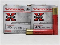 (40 Rds)Winchester Super X 410 2 1/2" 4 Shot Ammo