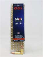 (100 Rds) CCI 22LR Mini -Mag 40 Gr.