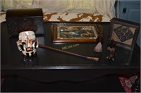 Miscellaneous Lot to Include Folk Art Stone and