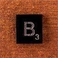 Bag of Black Scrabble Tiles - Letter B Approx 100