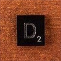 Bag of Black Scrabble Tiles - Letter D Approx 100