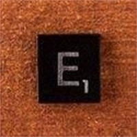 Black Scrabble Tiles Letter E Approx 100