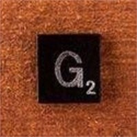 Black Scrabble Tiles Letter G Approx 100