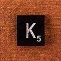 Black Scrabble Tiles Letter K Approx 100