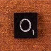 Black Scrabble Tiles Letter O Approx 100