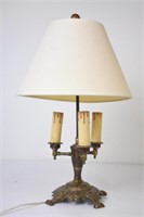 BRASS TABLE LAMP- SIGNED LANG - 22 1/2"H - WORKING