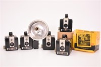 5 BROWNIE CAMERA - SOME WITH FLASH