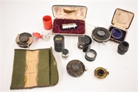 EARLY CAMERA LENSES & FILTERS - 15 PCS - 5 CASES