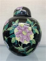 1940's Hand Painted Oriental Lidded Jar